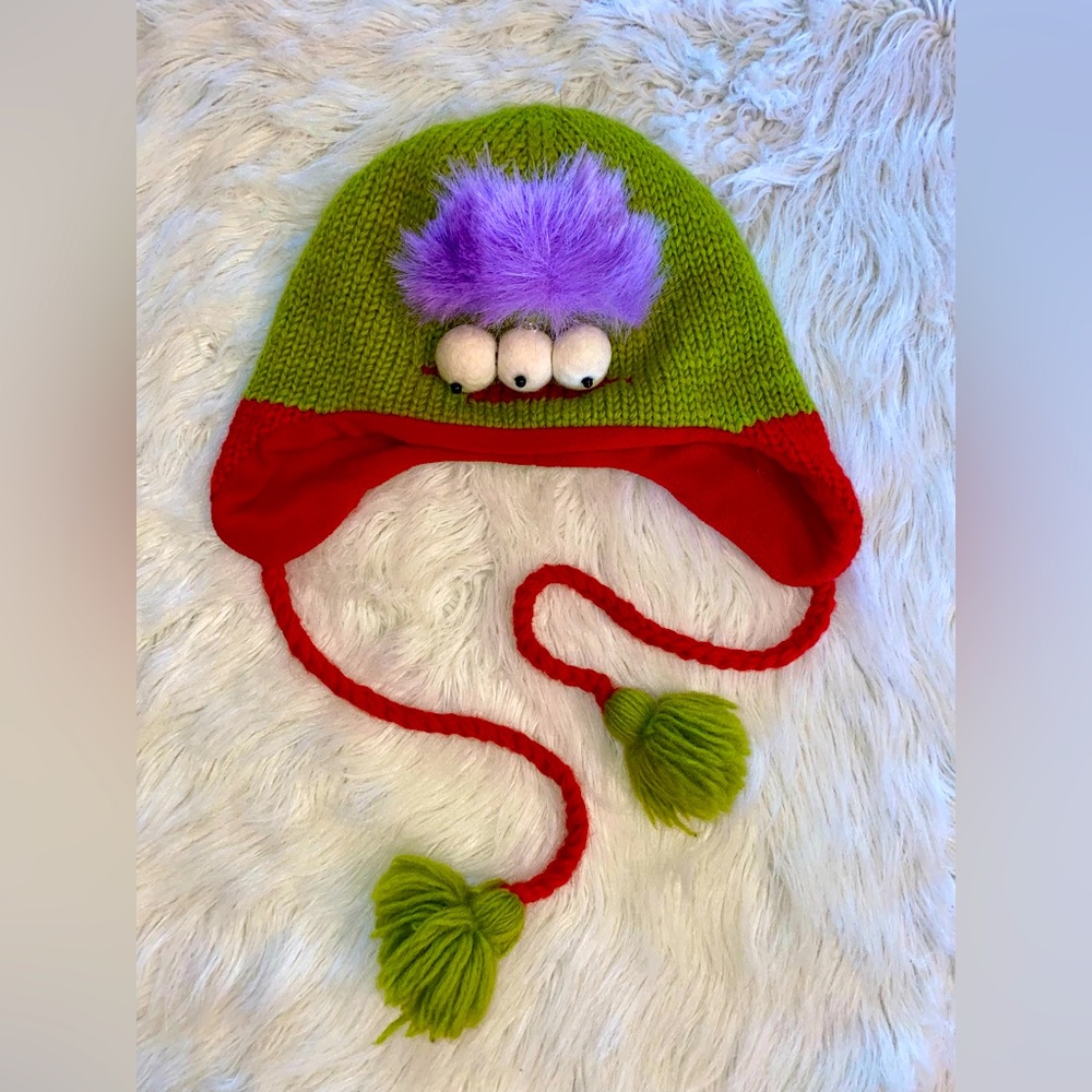 Deluxe Handmade Monster Beanie Cap Hat Fleece Lined